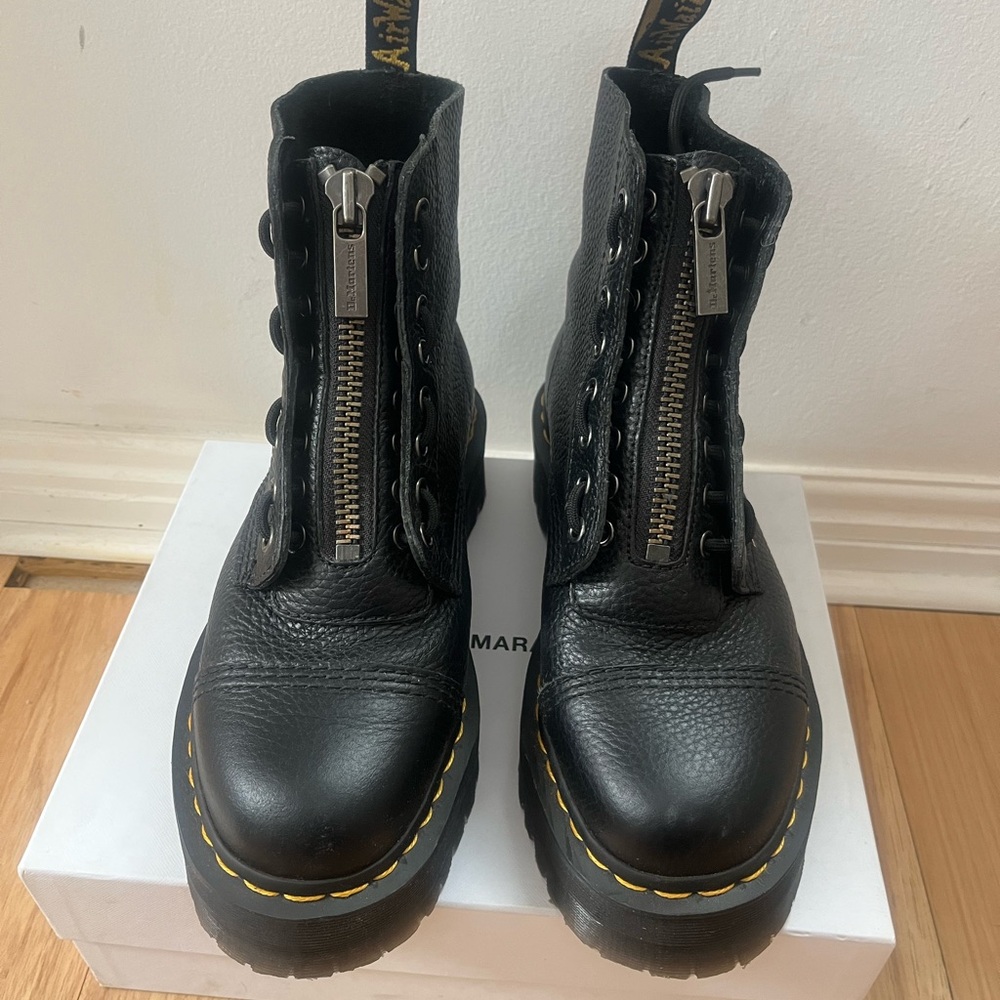 Dr. Martens Sinclair Milled Nappa Leather Platform Boots - Picture 9 of 13